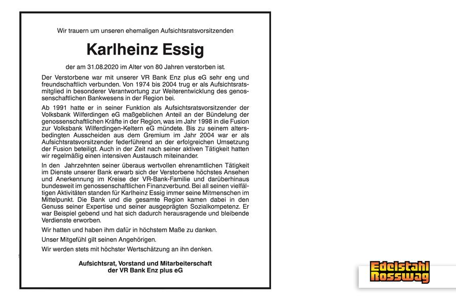 Karlheinz Essig Nachruf